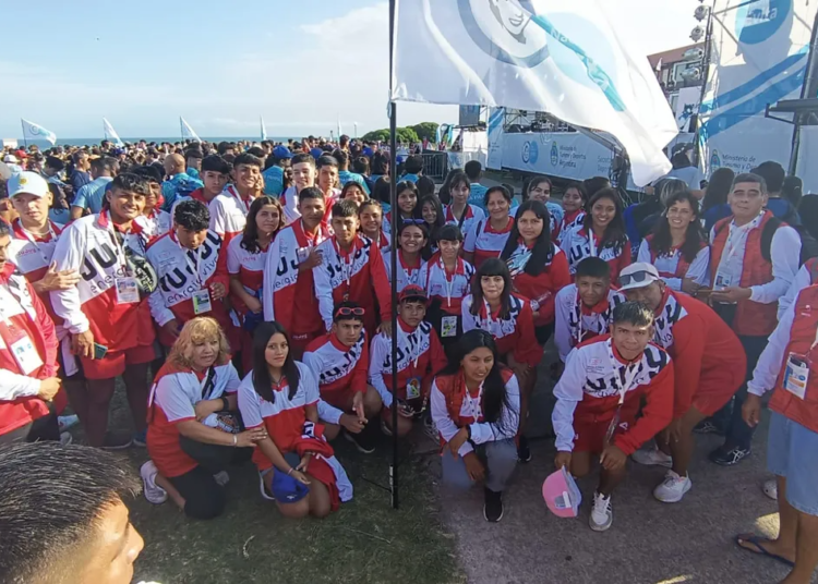 Juegos Evita de Playa: Los chicos jujeños participaron del acto inaugural