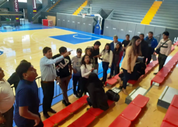 Funcionarios de la provincia recorrieron el Estadio Federación de Básquet