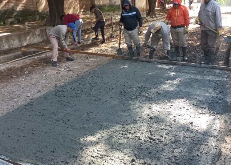 Continúa la pavimentación de calle Los Jazmines