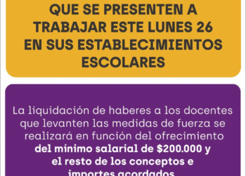 No se descontará al docente que vaya a dar clases