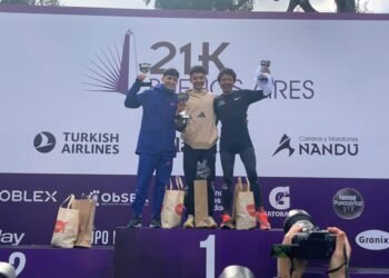 Miguel Maza fue el tercer mejor argentino en la media maratón de Buenos Aires