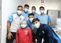 El corazón albiceleste: Gimnasia llevó juguetes y alegría al Materno Infantil